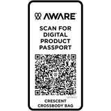 Borsa a tracolla Aware™ in materiale riciclato da 500 g/m² Crescent personalizzato con logo - Pubblienne
