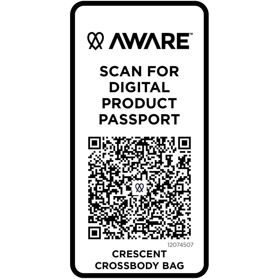 Borsa a tracolla Aware™ in materiale riciclato da 500 g/m² Crescent personalizzato con logo - Pubblienne