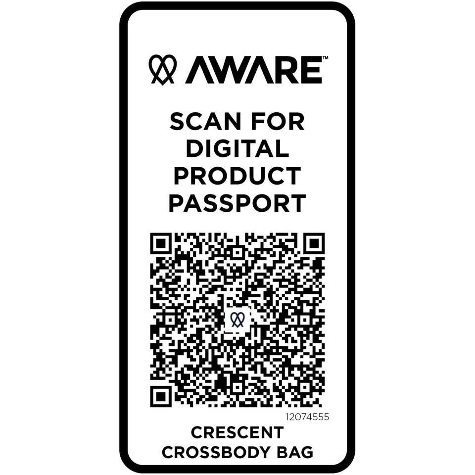 Borsa a tracolla Aware™ in materiale riciclato da 500 g/m² Crescent personalizzato con logo - Pubblienne