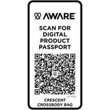 Borsa a tracolla Aware™ in materiale riciclato da 500 g/m² Crescent personalizzato con logo - Pubblienne