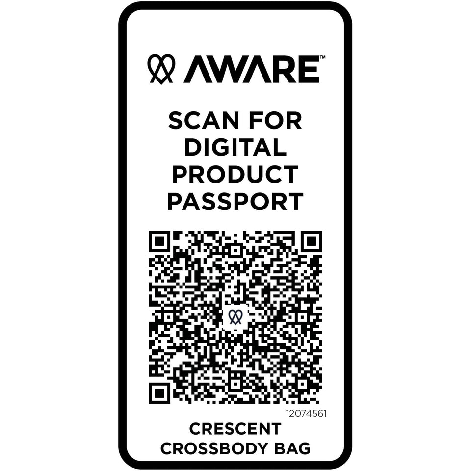 Borsa a tracolla Aware™ in materiale riciclato da 500 g/m² Crescent personalizzato con logo - Pubblienne