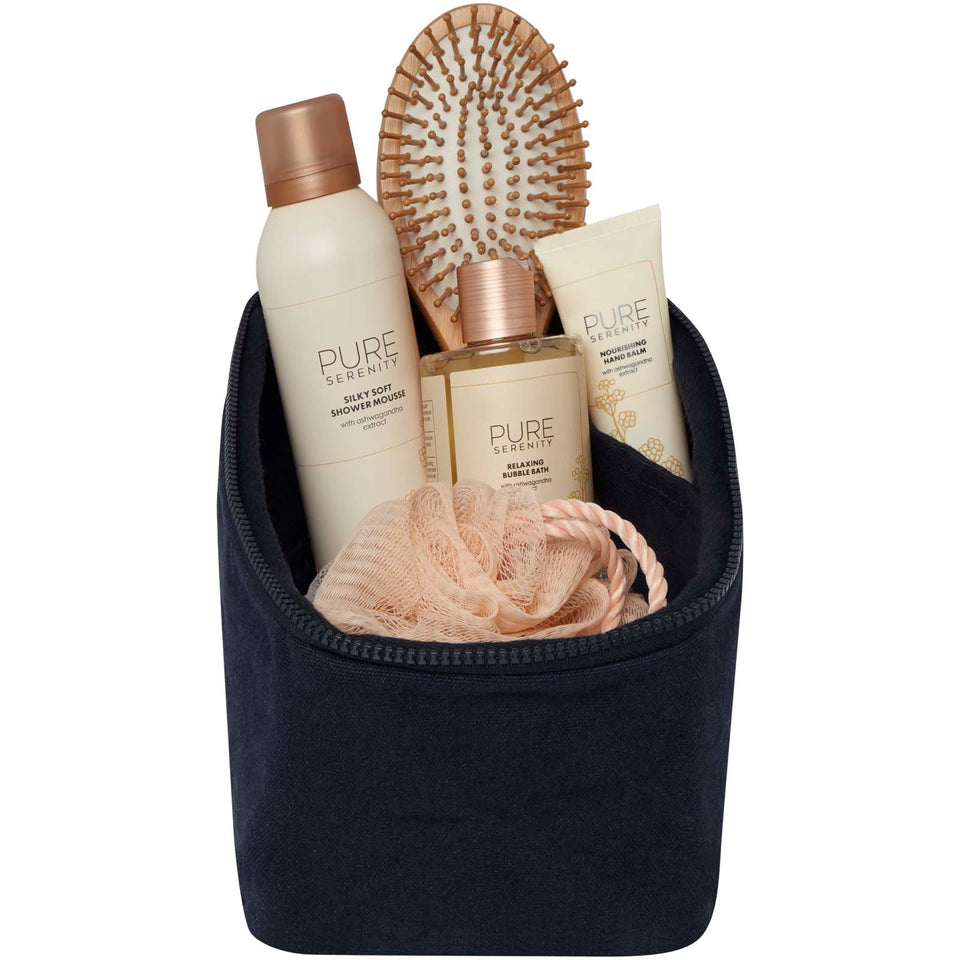 Organizer per articoli per l'igiene personale in cotone riciclato da 500 g/m² Pack Aware™ personalizzato con logo - Pubblienne
