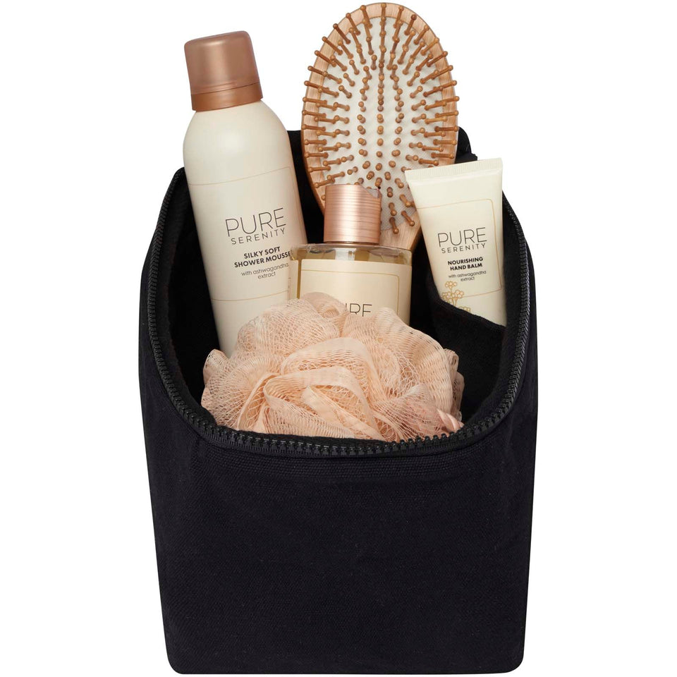 Organizer per articoli per l'igiene personale in cotone riciclato da 500 g/m² Pack Aware™ personalizzato con logo - Pubblienne