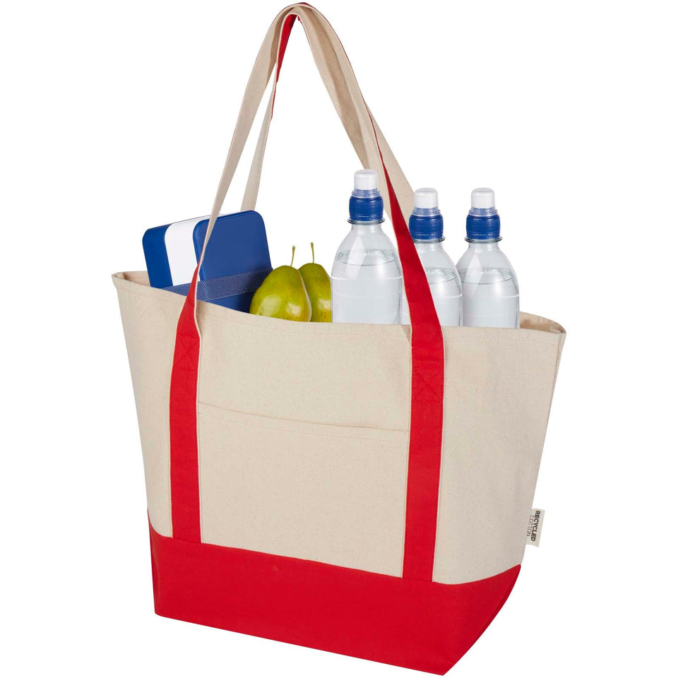 Tote bag in cotone riciclato certificato GRS da 320 g/m² Sam personalizzato con logo - Pubblienne