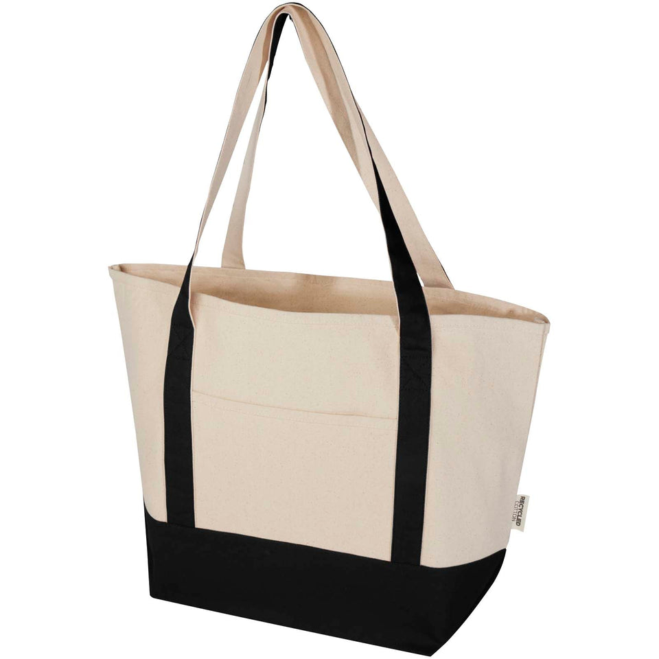 Tote bag in cotone riciclato certificato GRS da 320 g/m² Sam personalizzato con logo - Pubblienne