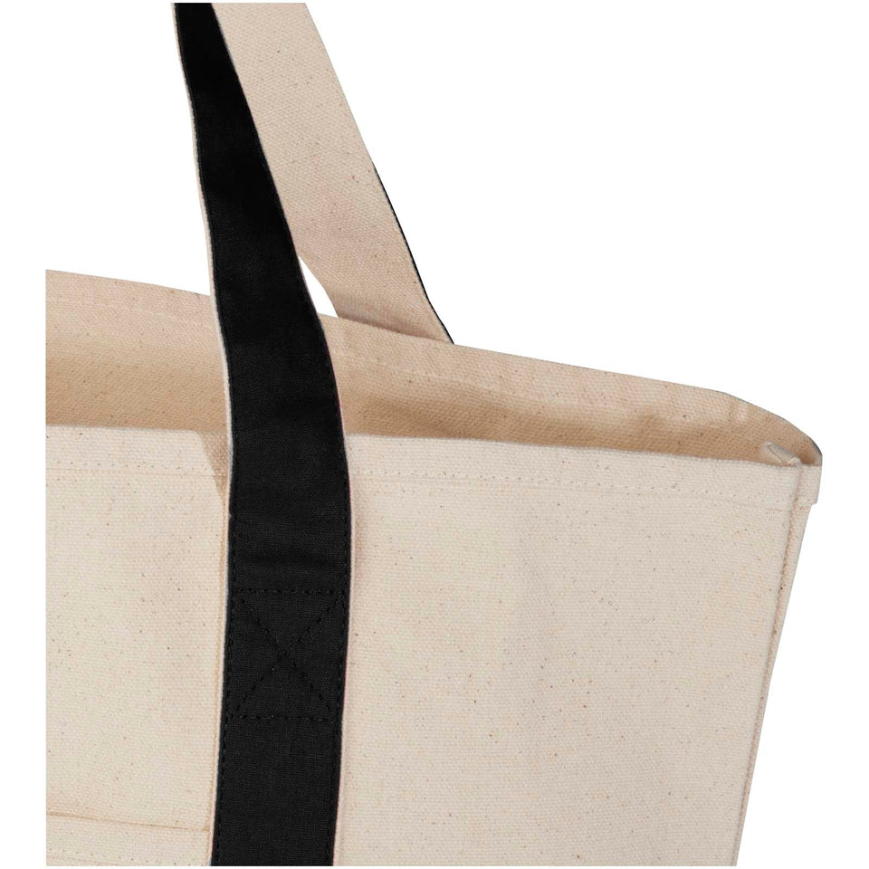 Tote bag in cotone riciclato certificato GRS da 320 g/m² Sam personalizzato con logo - Pubblienne
