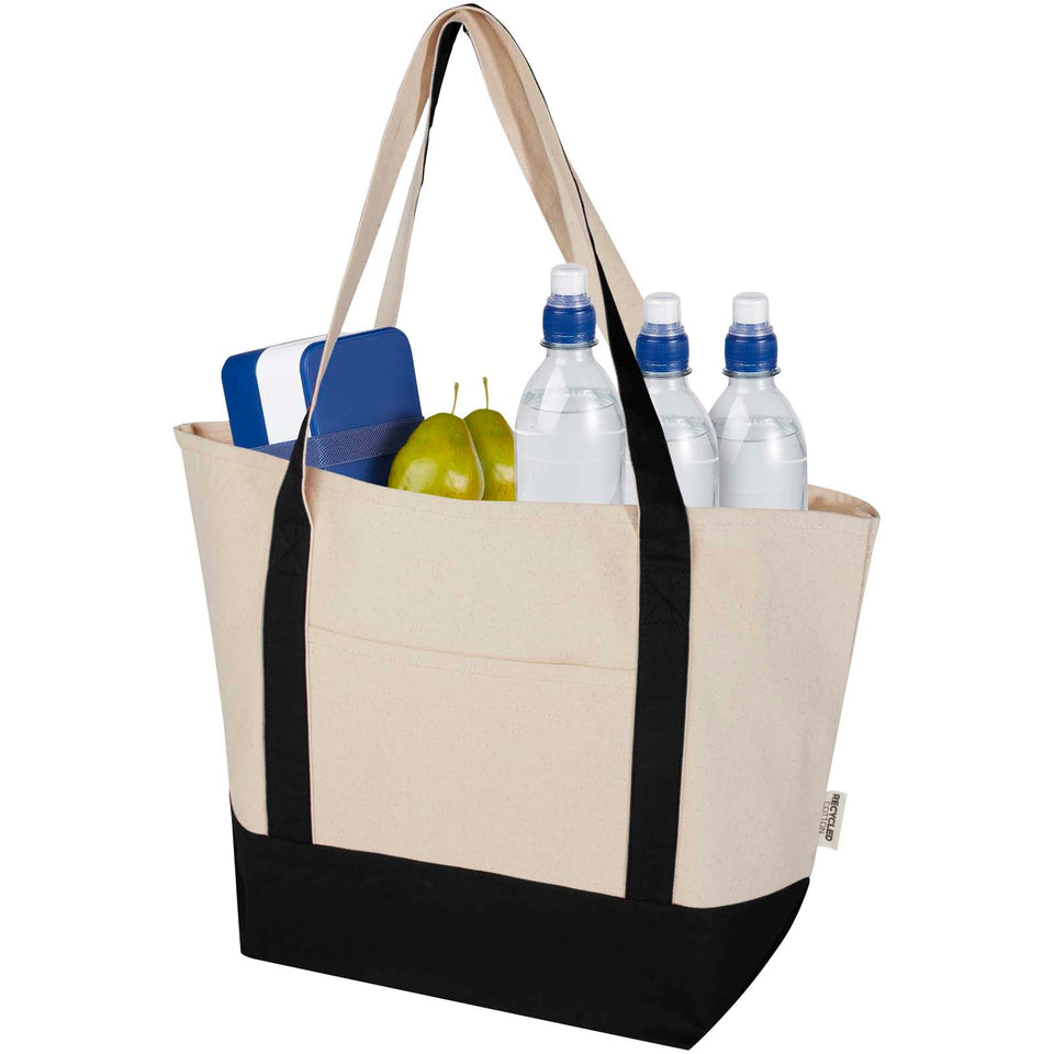 Tote bag in cotone riciclato certificato GRS da 320 g/m² Sam personalizzato con logo - Pubblienne