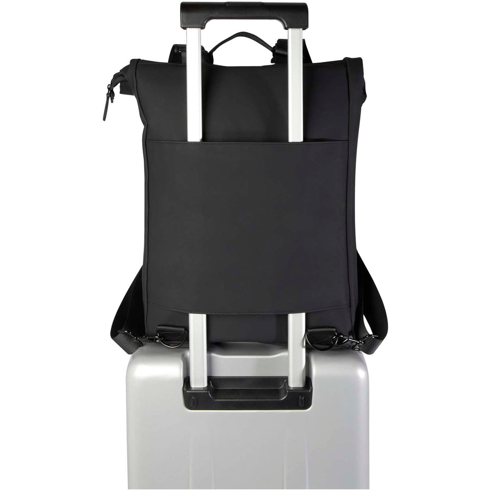 Zaino roll-top per portatile da 15,6" riciclato certificato GRS da 12 litri Turner personalizzato con logo - Pubblienne