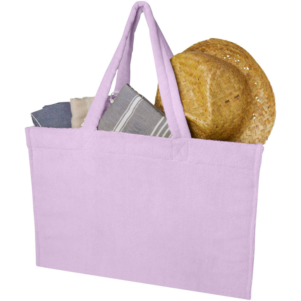 Tote bag per la spiaggia in spugna riciclata certificata GRS da 13 litri Siam personalizzato con logo - Pubblienne