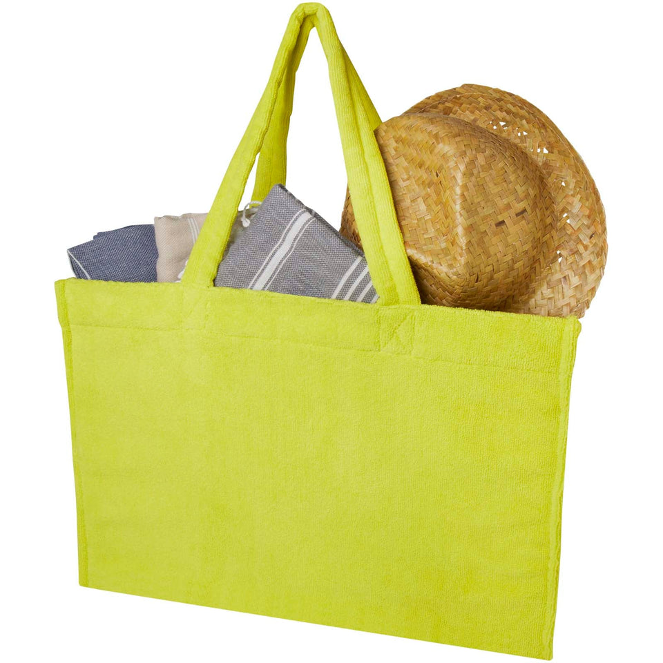 Tote bag per la spiaggia in spugna riciclata certificata GRS da 13 litri Siam personalizzato con logo - Pubblienne