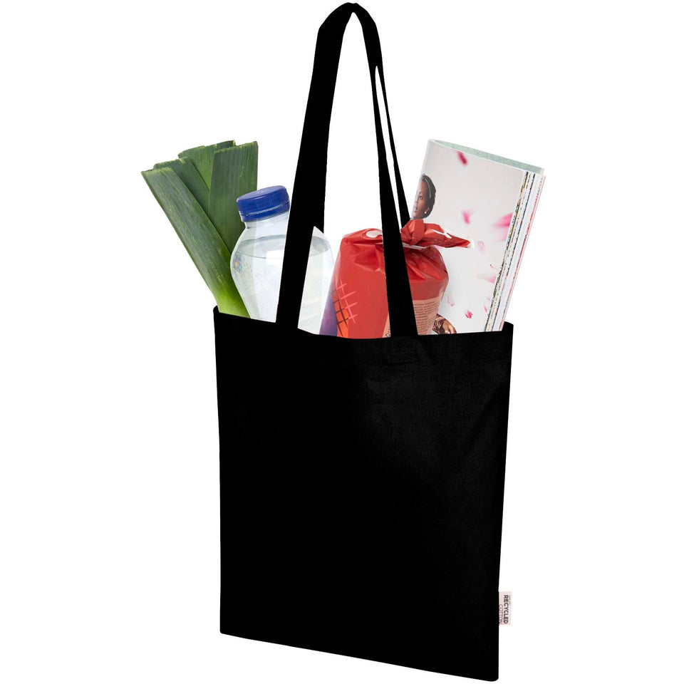 Tote bag in cotone riciclato certificato GRS da 140 g/m² Madras Blend - 7L personalizzato con logo - Pubblienne