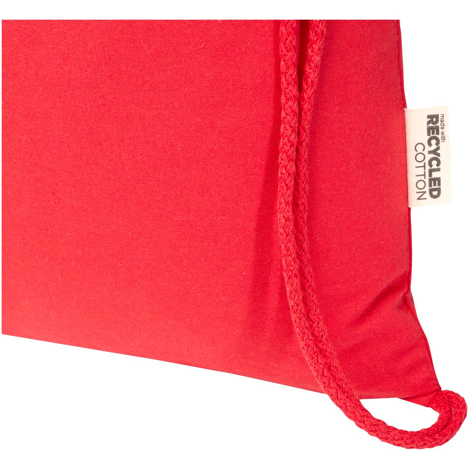 Borsa con cordoncino  in materiale riciclato GRS da 140 g/m² Oregon Blend - 5L personalizzato con logo - Pubblienne