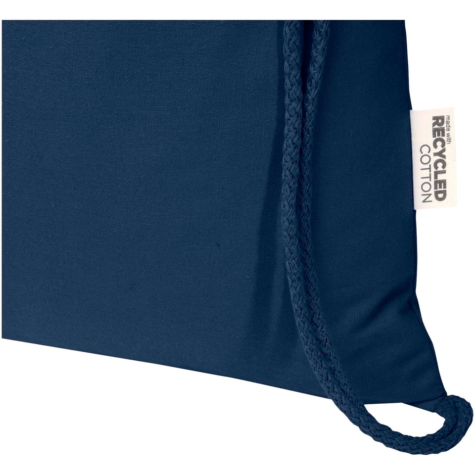 Borsa con cordoncino  in materiale riciclato GRS da 140 g/m² Oregon Blend - 5L personalizzato con logo - Pubblienne