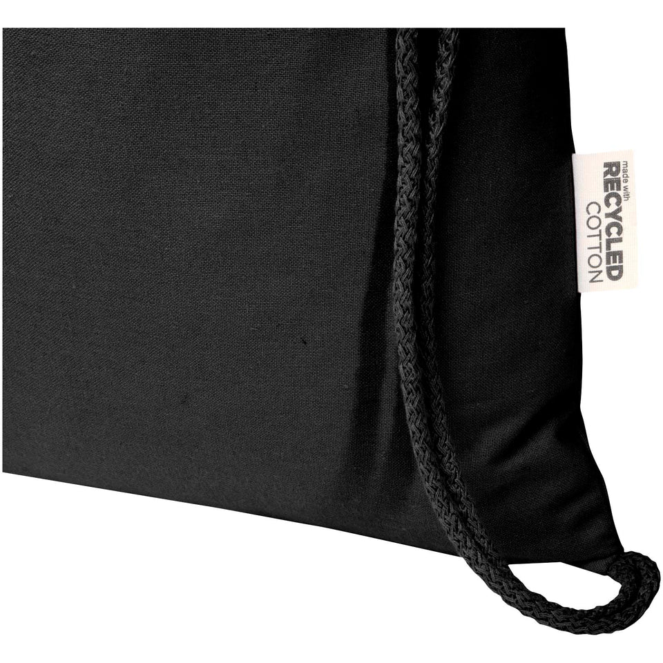 Borsa con cordoncino  in materiale riciclato GRS da 140 g/m² Oregon Blend - 5L personalizzato con logo - Pubblienne