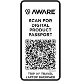 Zaino da viaggio per portatile da 14" in materiale riciclato da 9 litri Trip Aware™ personalizzato con logo - Pubblienne