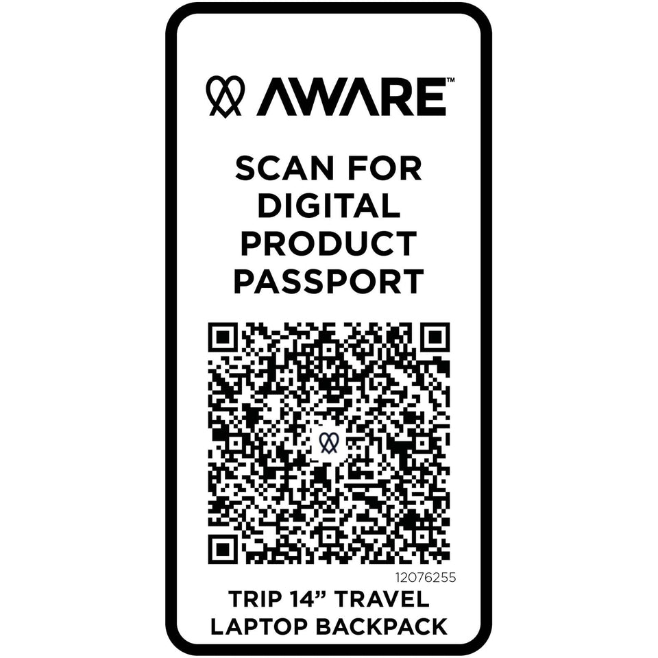 Zaino da viaggio per portatile da 14" in materiale riciclato da 9 litri Trip Aware™ personalizzato con logo - Pubblienne