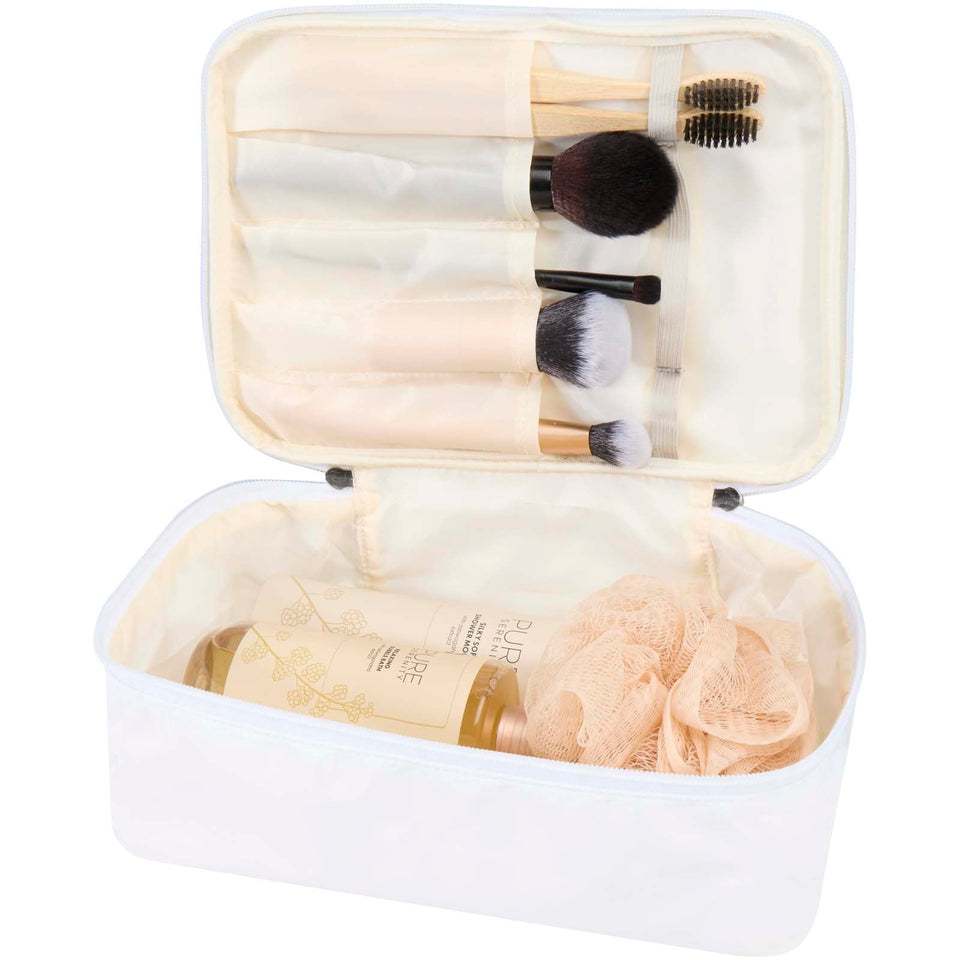 Organizer per il trucco in PET riciclato certificato GRS Muse personalizzato con logo - Pubblienne