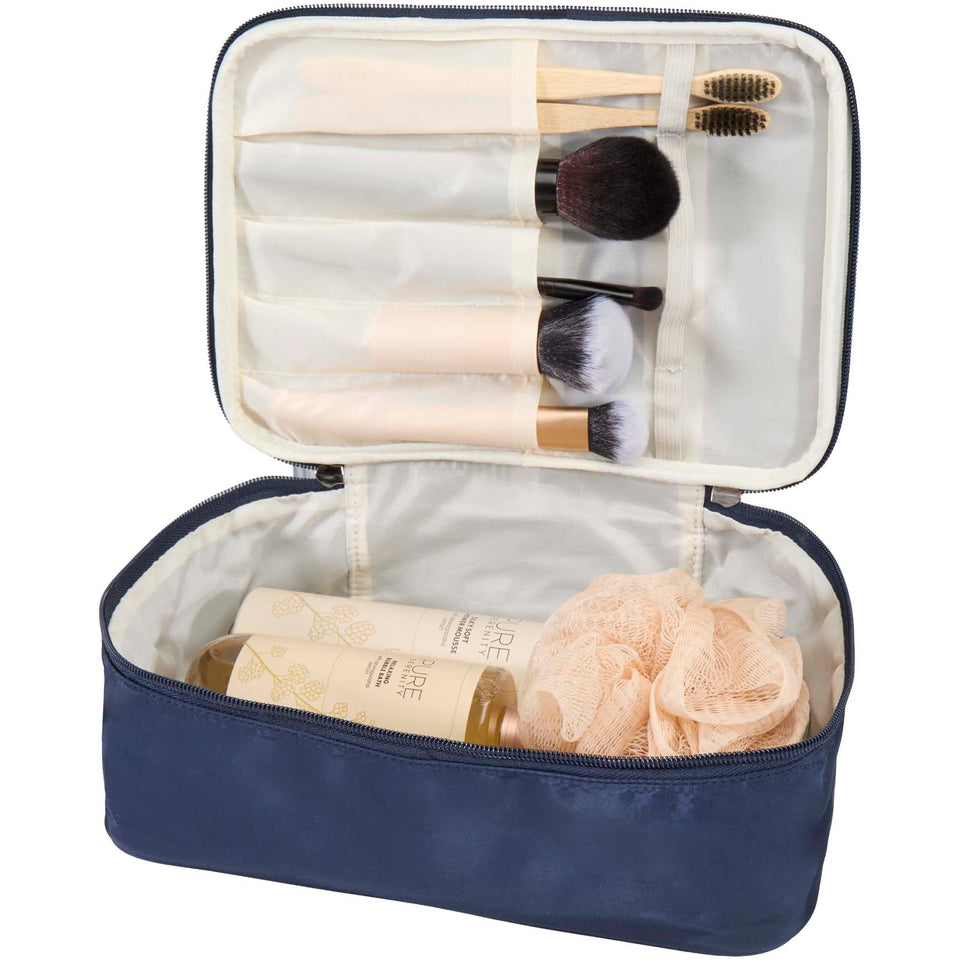 Organizer per il trucco in PET riciclato certificato GRS Muse personalizzato con logo - Pubblienne