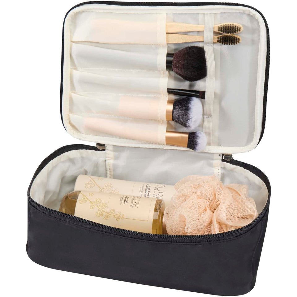 Organizer per il trucco in PET riciclato certificato GRS Muse personalizzato con logo - Pubblienne