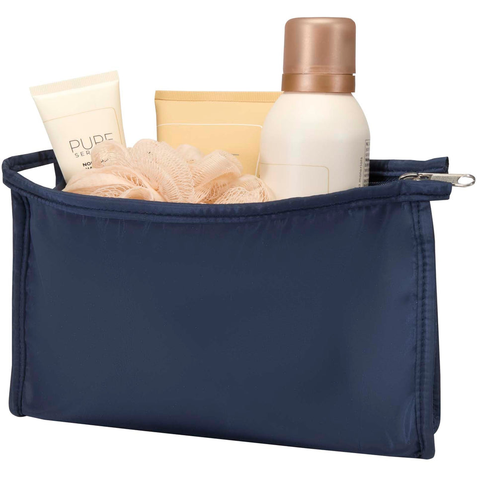 Pochette per articoli da toilette in PET riciclato certificato GRS Muse personalizzato con logo - Pubblienne