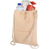 Zaino con cordoncino in sherpa riciclato certificato GRS da 9 litri Bear personalizzato con logo - Pubblienne