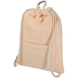 Zaino con cordoncino in sherpa riciclato certificato GRS da 9 litri Bear personalizzato con logo - Pubblienne