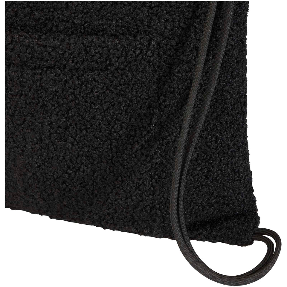 Zaino con cordoncino in sherpa riciclato certificato GRS da 9 litri Bear personalizzato con logo - Pubblienne