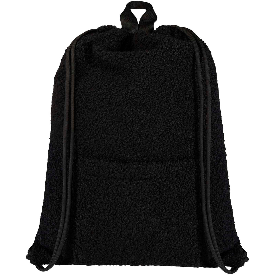 Zaino con cordoncino in sherpa riciclato certificato GRS da 9 litri Bear personalizzato con logo - Pubblienne