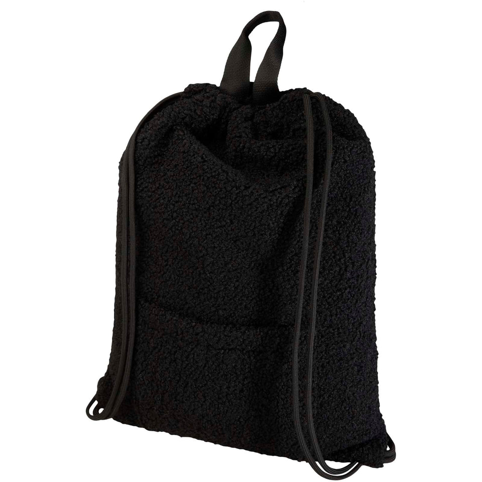 Zaino con cordoncino in sherpa riciclato certificato GRS da 9 litri Bear personalizzato con logo - Pubblienne