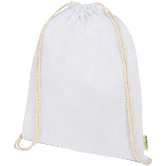 Borsa con cordoncino in tessuto biologico certificato OCS da 140 g/m² Odisha  - 5L personalizzato con logo - Pubblienne