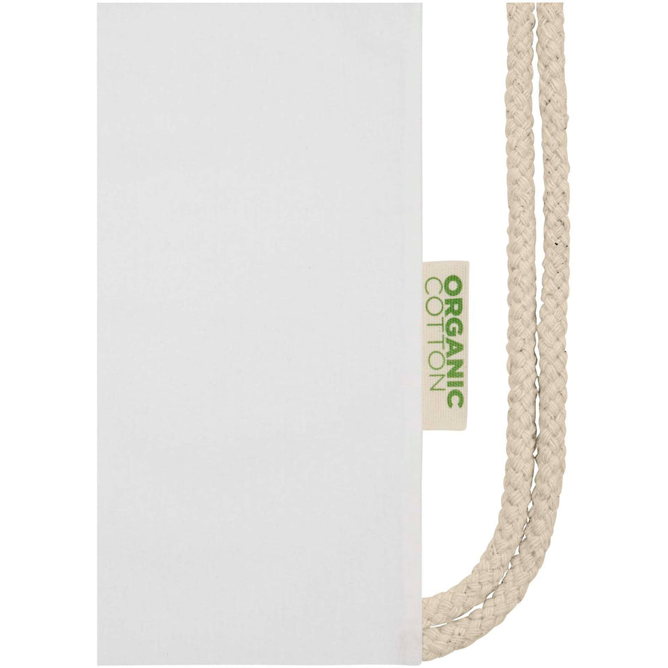 Borsa con cordoncino in tessuto biologico certificato OCS da 140 g/m² Odisha  - 5L personalizzato con logo - Pubblienne