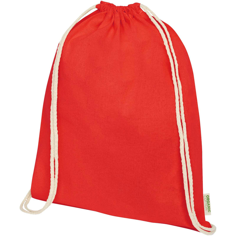Borsa con cordoncino in tessuto biologico certificato OCS da 140 g/m² Odisha  - 5L personalizzato con logo - Pubblienne
