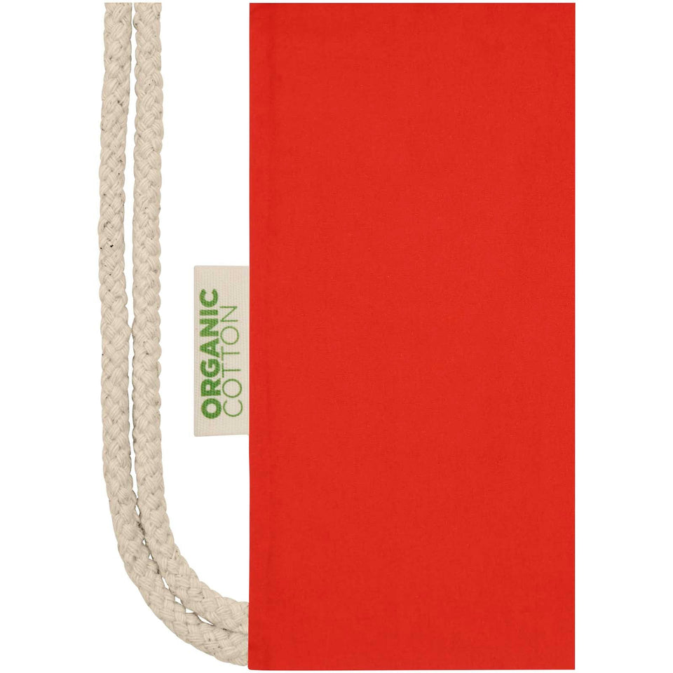 Borsa con cordoncino in tessuto biologico certificato OCS da 140 g/m² Odisha  - 5L personalizzato con logo - Pubblienne