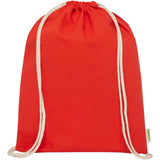 Borsa con cordoncino in tessuto biologico certificato OCS da 140 g/m² Odisha  - 5L personalizzato con logo - Pubblienne