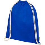 Borsa con cordoncino in tessuto biologico certificato OCS da 140 g/m² Odisha  - 5L personalizzato con logo - Pubblienne