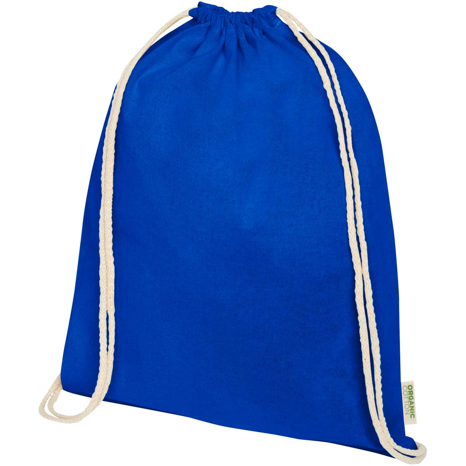 Borsa con cordoncino in tessuto biologico certificato OCS da 140 g/m² Odisha  - 5L personalizzato con logo - Pubblienne