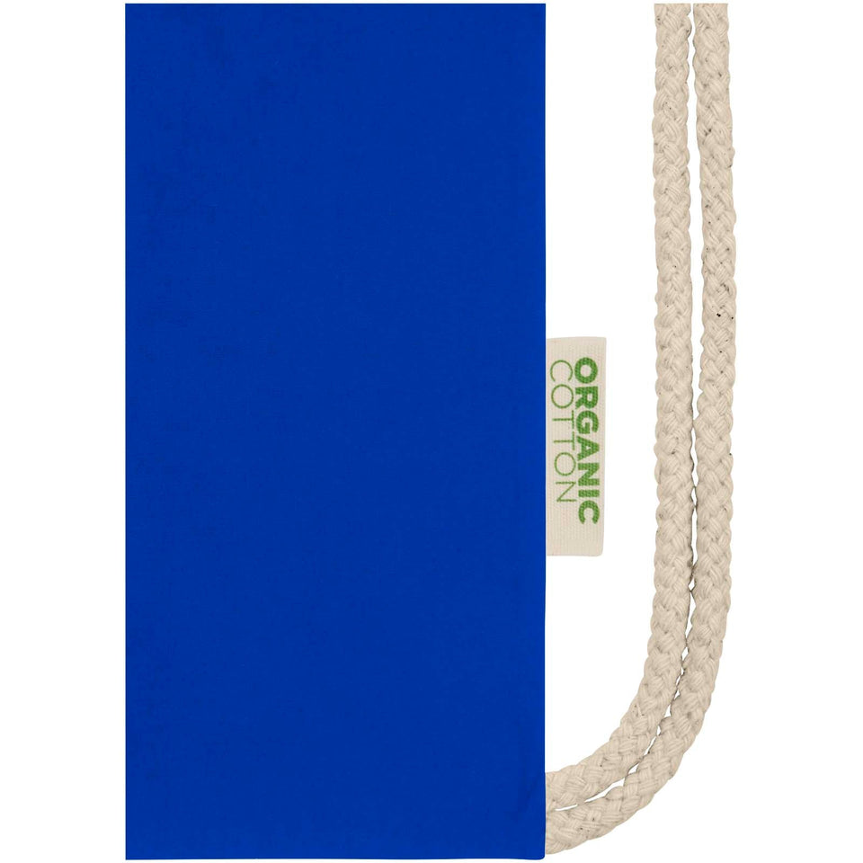 Borsa con cordoncino in tessuto biologico certificato OCS da 140 g/m² Odisha  - 5L personalizzato con logo - Pubblienne