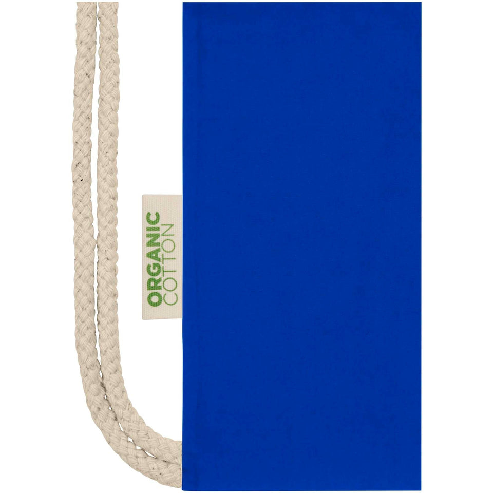Borsa con cordoncino in tessuto biologico certificato OCS da 140 g/m² Odisha  - 5L personalizzato con logo - Pubblienne