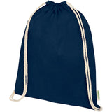Borsa con cordoncino in tessuto biologico certificato OCS da 140 g/m² Odisha  - 5L personalizzato con logo - Pubblienne
