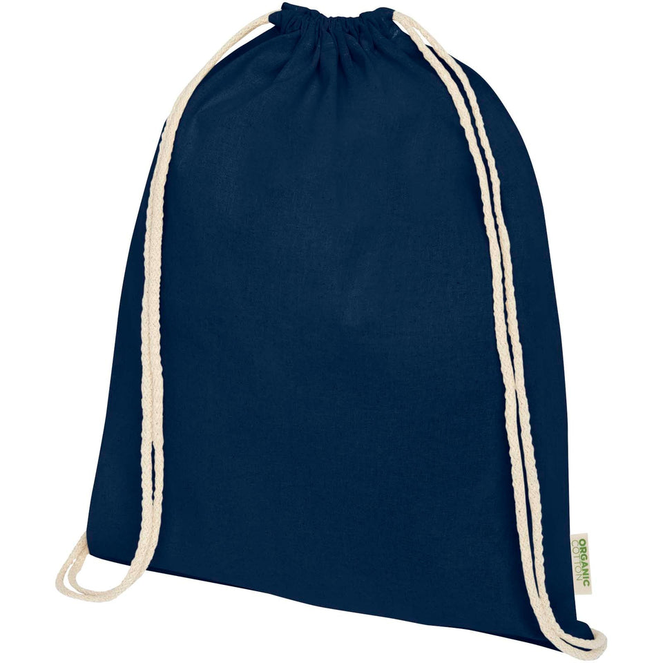 Borsa con cordoncino in tessuto biologico certificato OCS da 140 g/m² Odisha  - 5L personalizzato con logo - Pubblienne