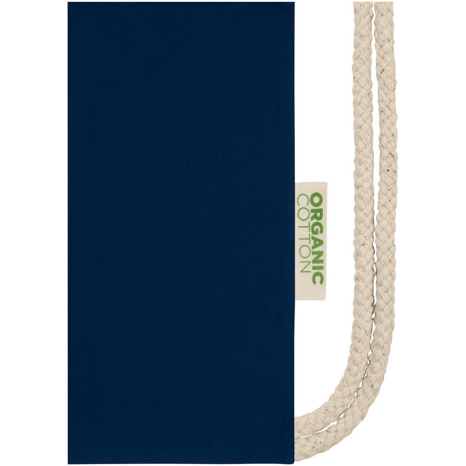 Borsa con cordoncino in tessuto biologico certificato OCS da 140 g/m² Odisha  - 5L personalizzato con logo - Pubblienne