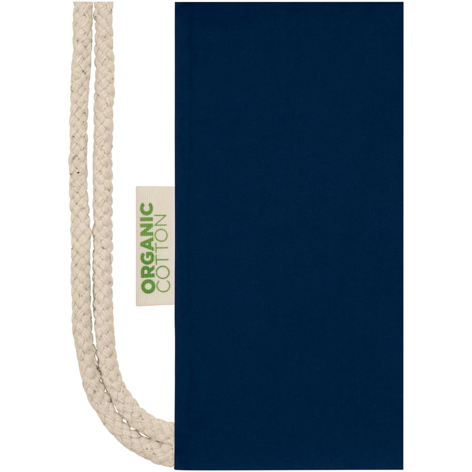 Borsa con cordoncino in tessuto biologico certificato OCS da 140 g/m² Odisha  - 5L personalizzato con logo - Pubblienne