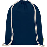 Borsa con cordoncino in tessuto biologico certificato OCS da 140 g/m² Odisha  - 5L personalizzato con logo - Pubblienne