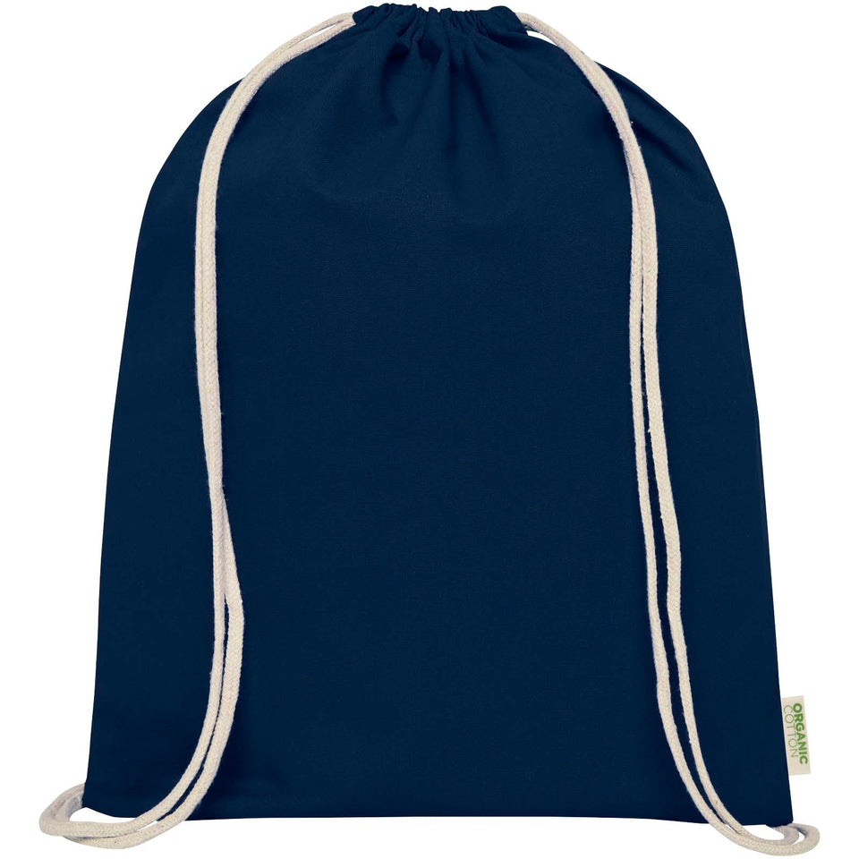 Borsa con cordoncino in tessuto biologico certificato OCS da 140 g/m² Odisha  - 5L personalizzato con logo - Pubblienne