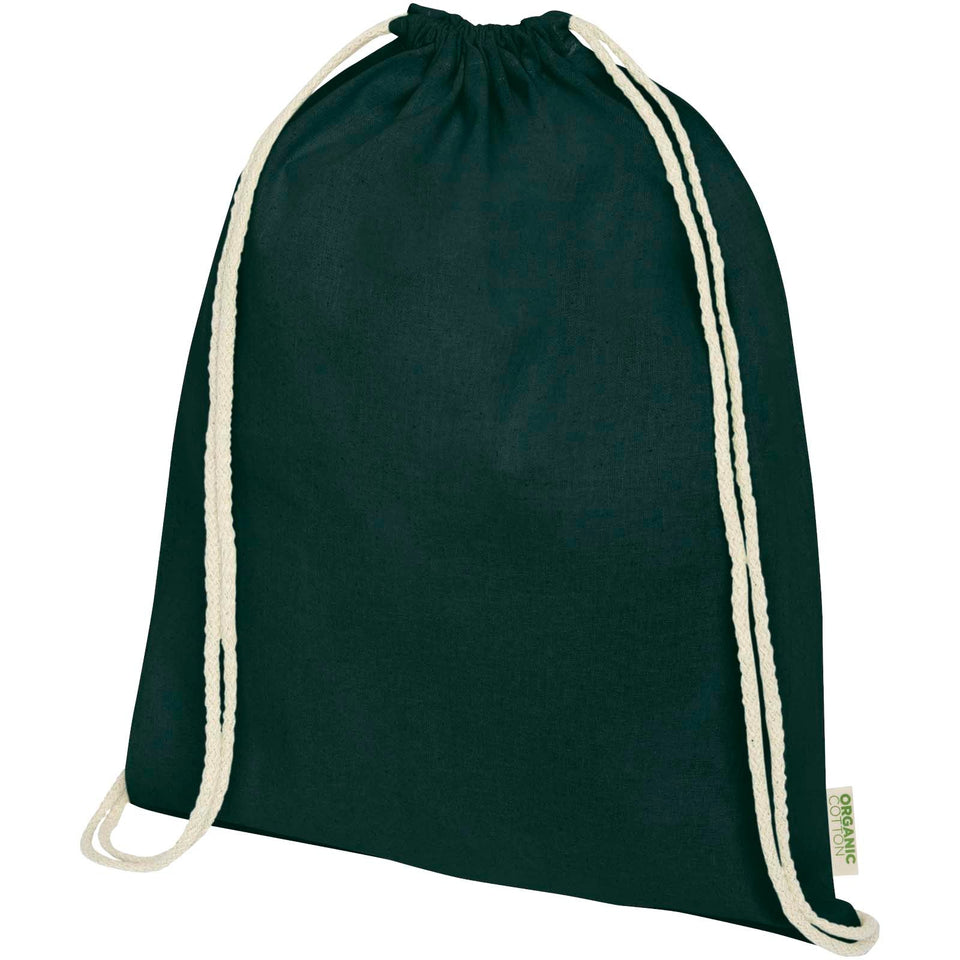 Borsa con cordoncino in tessuto biologico certificato OCS da 140 g/m² Odisha  - 5L personalizzato con logo - Pubblienne