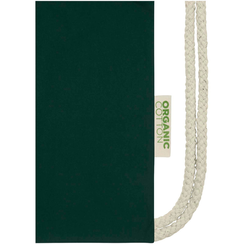 Borsa con cordoncino in tessuto biologico certificato OCS da 140 g/m² Odisha  - 5L personalizzato con logo - Pubblienne