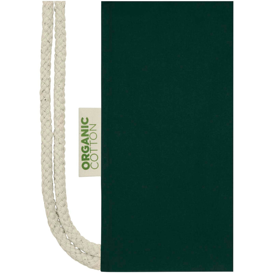 Borsa con cordoncino in tessuto biologico certificato OCS da 140 g/m² Odisha  - 5L personalizzato con logo - Pubblienne