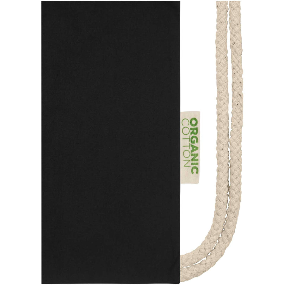 Borsa con cordoncino in tessuto biologico certificato OCS da 140 g/m² Odisha  - 5L personalizzato con logo - Pubblienne