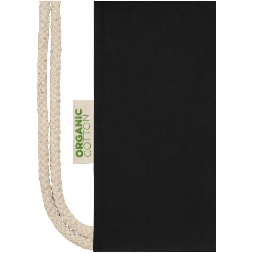Borsa con cordoncino in tessuto biologico certificato OCS da 140 g/m² Odisha  - 5L personalizzato con logo - Pubblienne