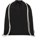 Borsa con cordoncino in tessuto biologico certificato OCS da 140 g/m² Odisha  - 5L personalizzato con logo - Pubblienne